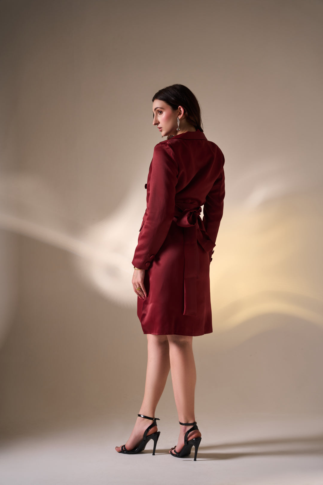 Merlot satin coat