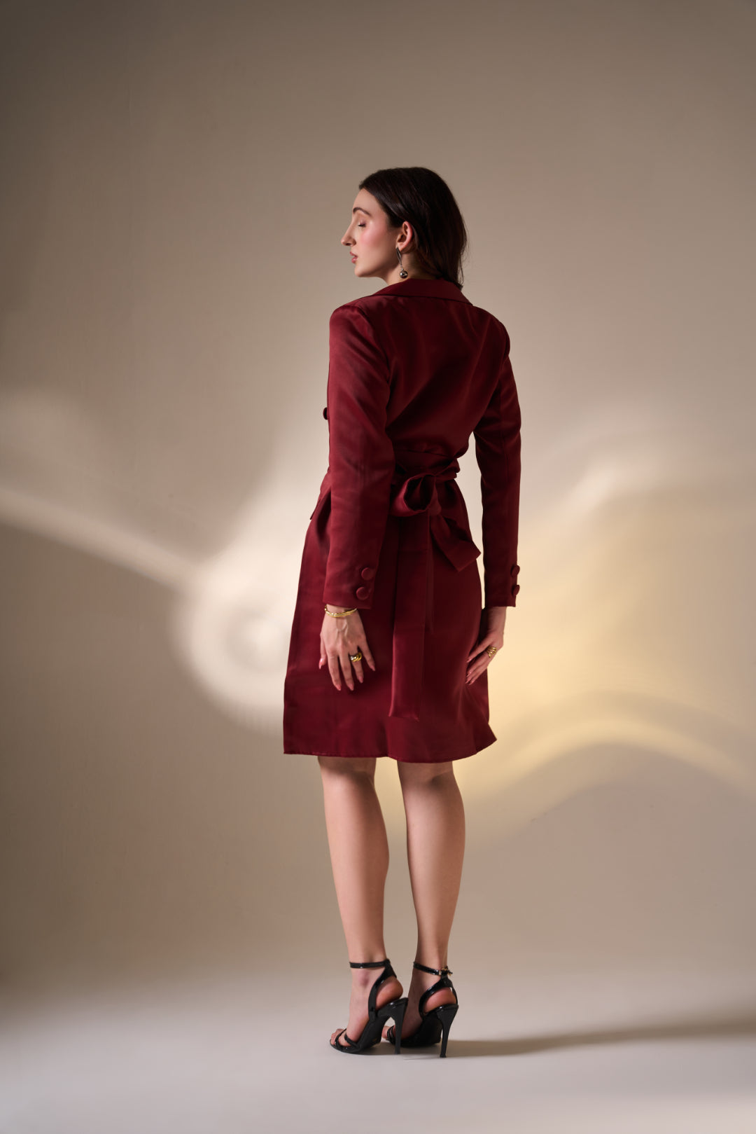 Merlot satin coat